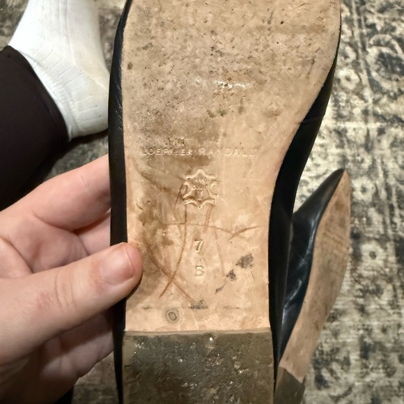 Loeffler Randall Black Pointed-Toe Flats with Lace-Up size 7 - Picture 7 of 9